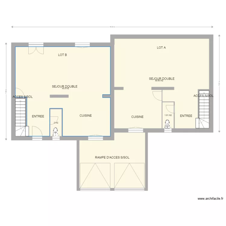  LOT A et B  RDC Version800X780 Dec. Plan de 