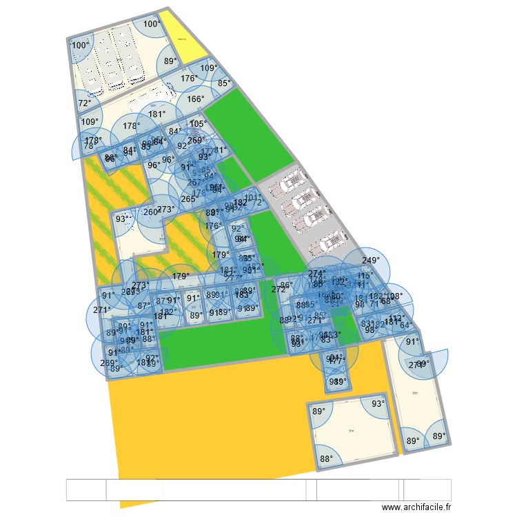 BG3. Plan de 36 pièces et 1272 m2