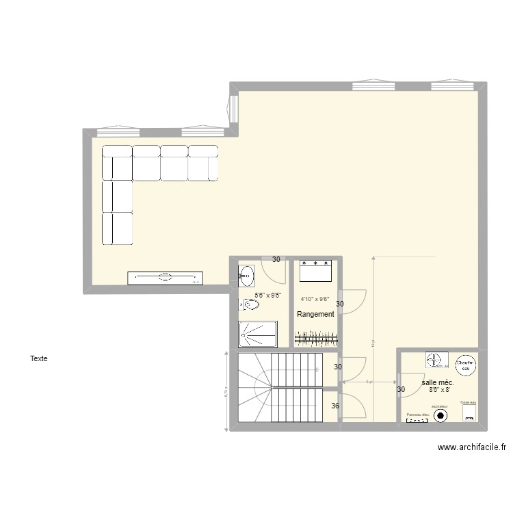 sous-sol maison legaré. Plan de 0 pièce et 0 m2