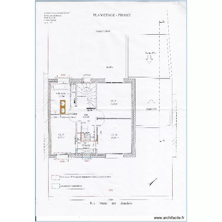 Plan électrique R+1 Binot Guineberteau. Plan de Plan électrique R+1 Binot Guineberteau. Plan de