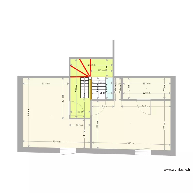 grange 10 d&eacute;cembre sans meubles. Plan de 