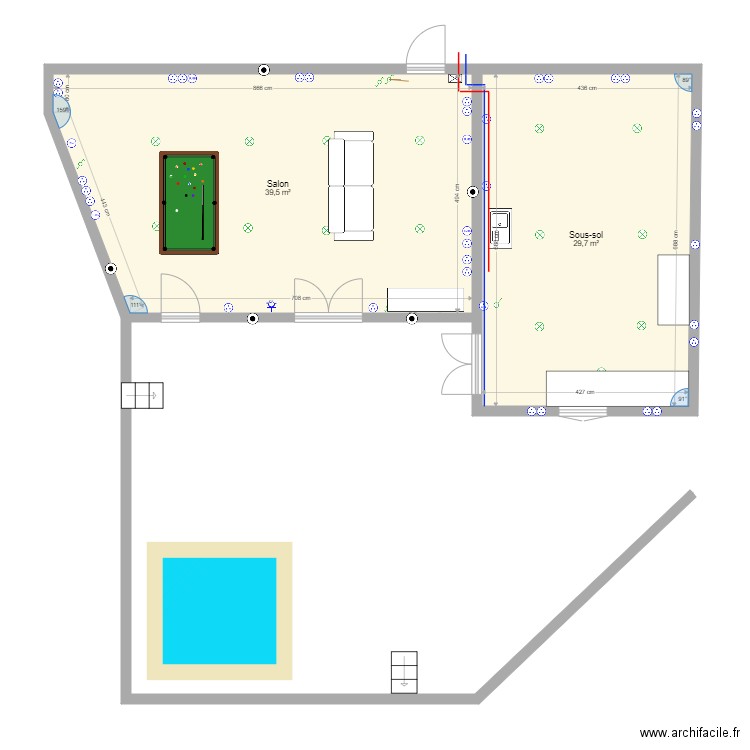 extension 6 sept 21 meubles  cotations exactes. Plan de 0 pièce et 0 m2