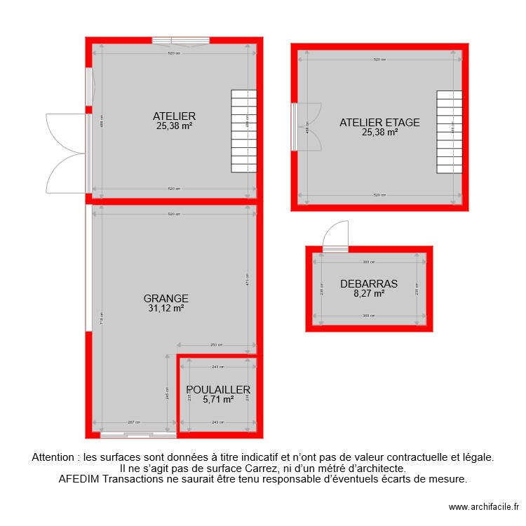 BI 7305 ANNEXES. Plan de 5 pièces et 96 m2