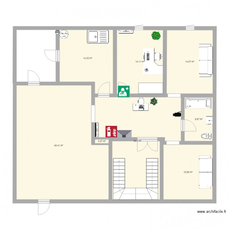 plan d'un appartement f4