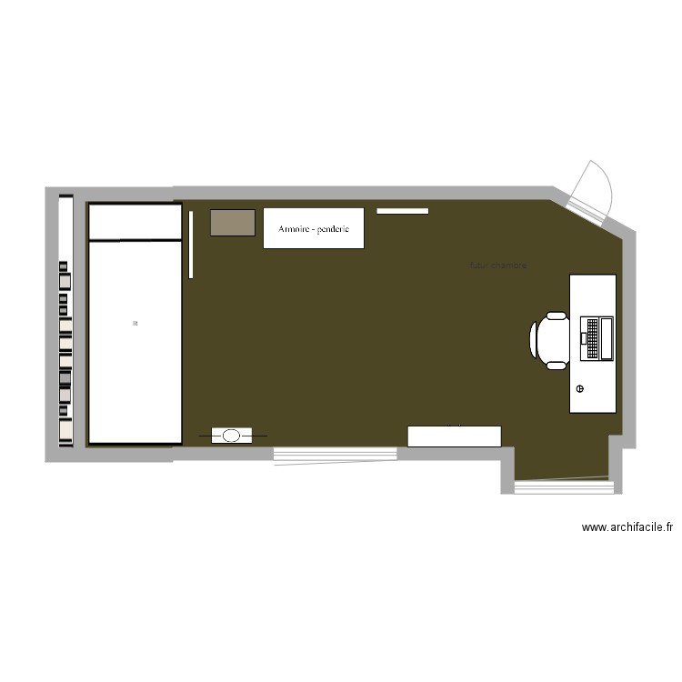 chambre. Plan de 0 pièce et 0 m2