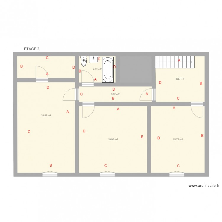 delage. Plan de 0 pièce et 0 m2