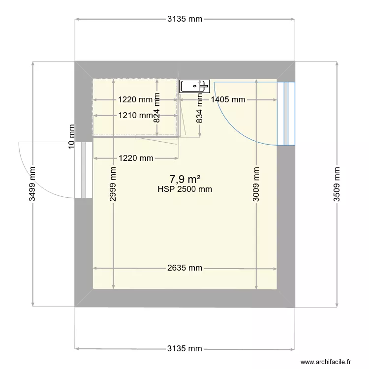 plan salle de bain place 2 soleil . Plan de 