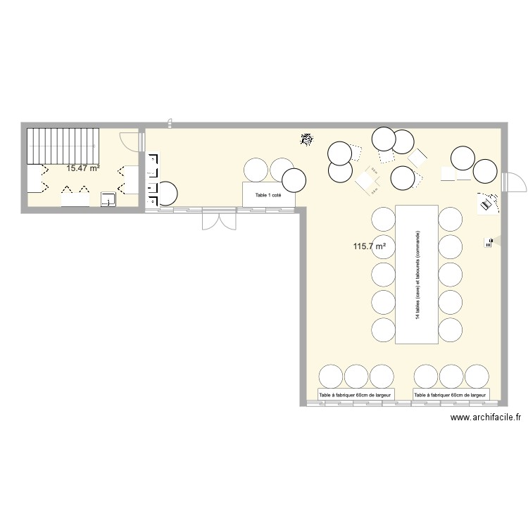 salle arts plastiques. Plan de 0 pièce et 0 m2