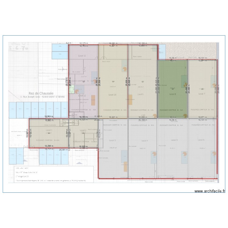 Saint Etinne RDC. Plan de 0 pièce et 0 m2