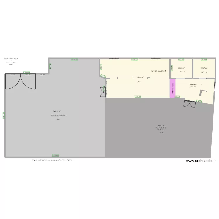 HD PECHE VUE D'ENSEMBLE AVANT TRAVAUX. Plan de 