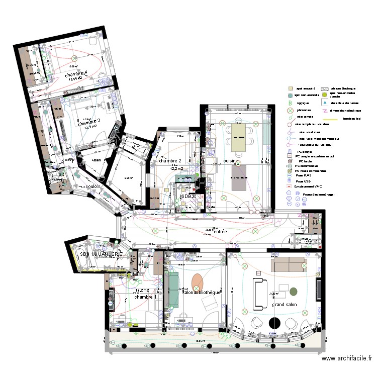 appartement THILLOY PROJET plan électrique 17 07 18. Plan de 0 pièce et 0 m2