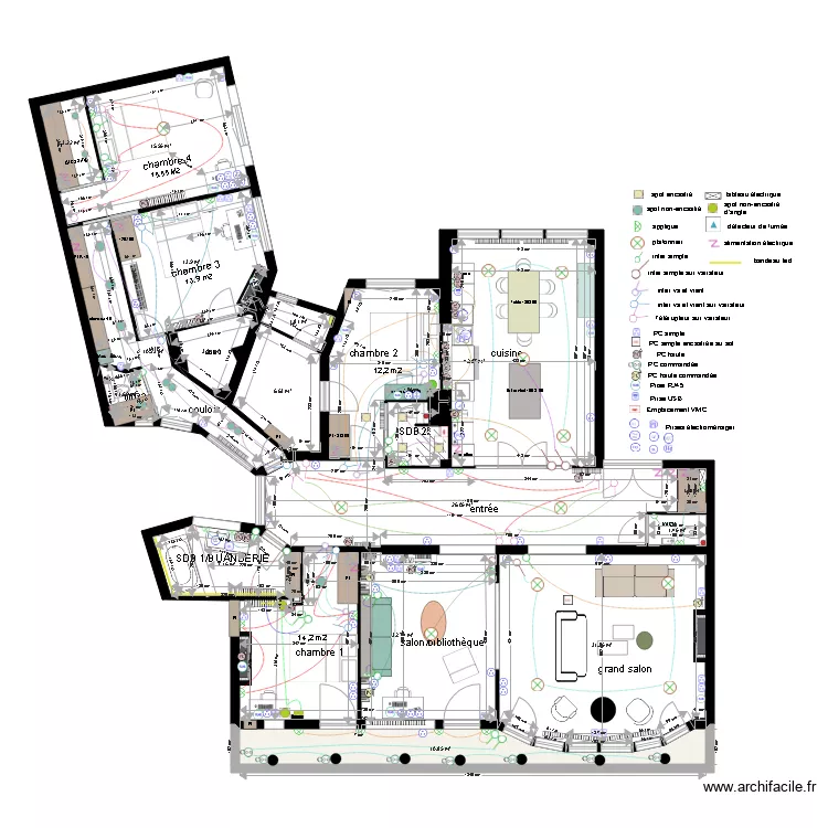 appartement THILLOY PROJET plan &eacute;lectrique 17 07 18. Plan de 