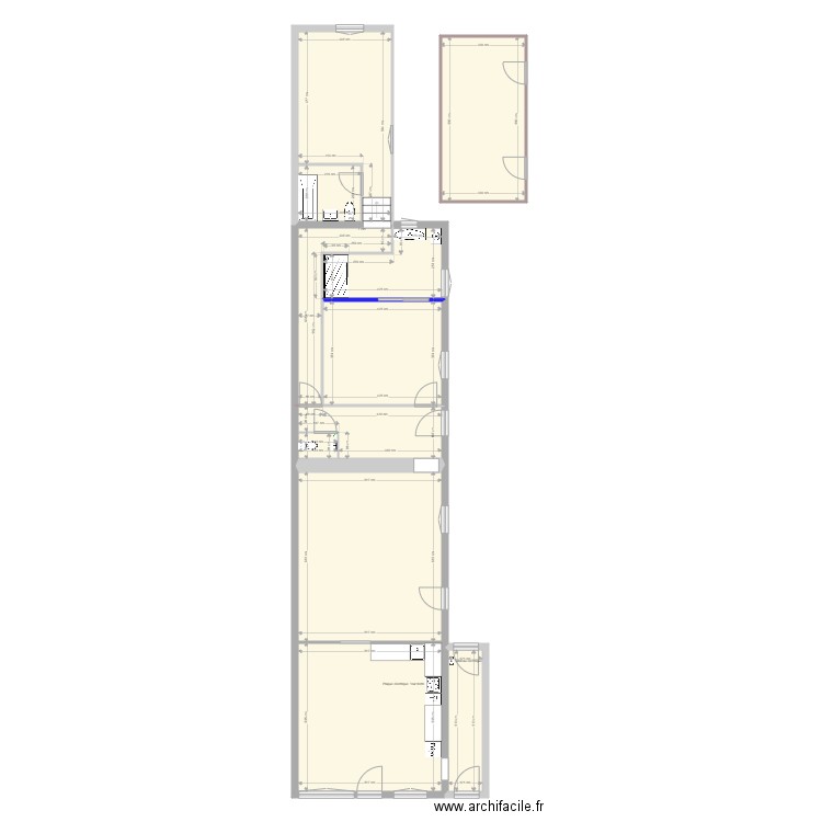 CHAUVOT VALENCAYplan nu. Plan de 10 pièces et 147 m2