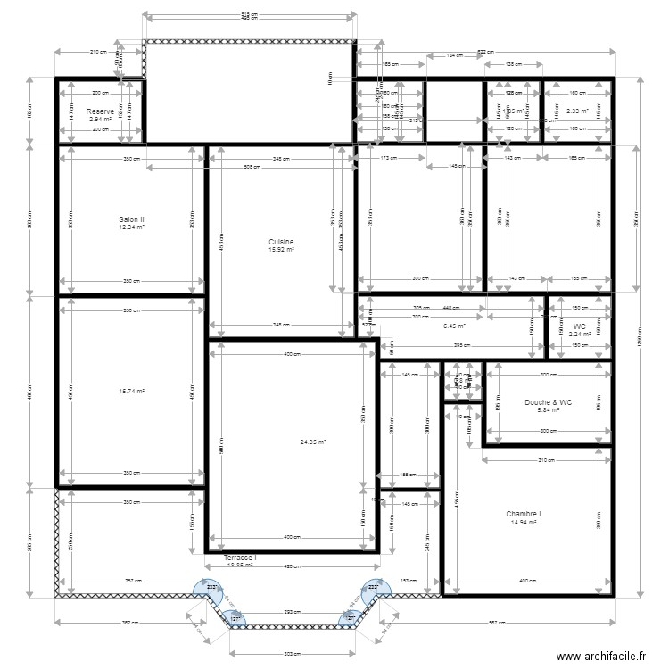 Plan de la fondation. Plan de 0 pièce et 0 m2