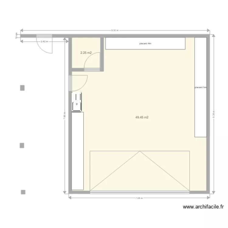 garage. Plan de 