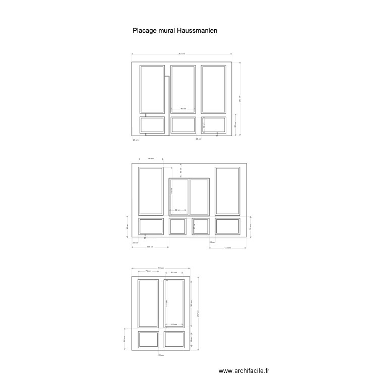 Placage mural Haussmanien. Plan de 0 pièce et 0 m2