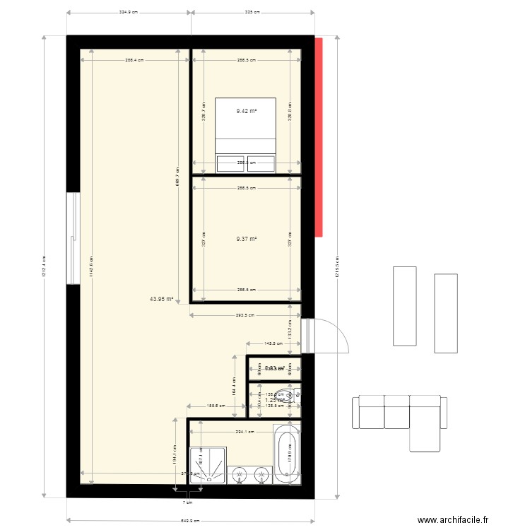 maison garage2. Plan de 5 pièces et 65 m2