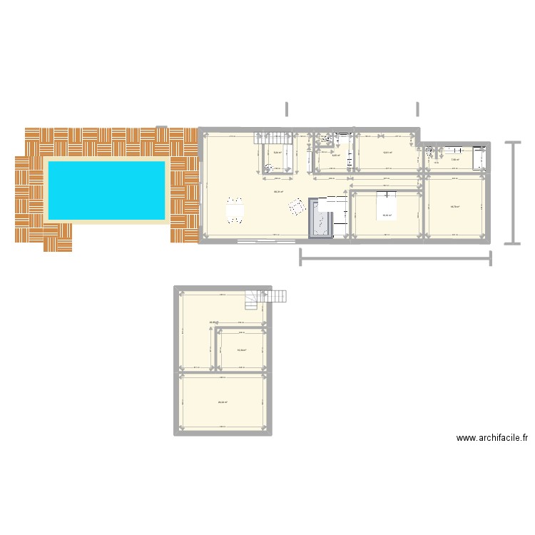 Maison GA Plan C avec étage. Plan de 11 pièces et 191 m2
