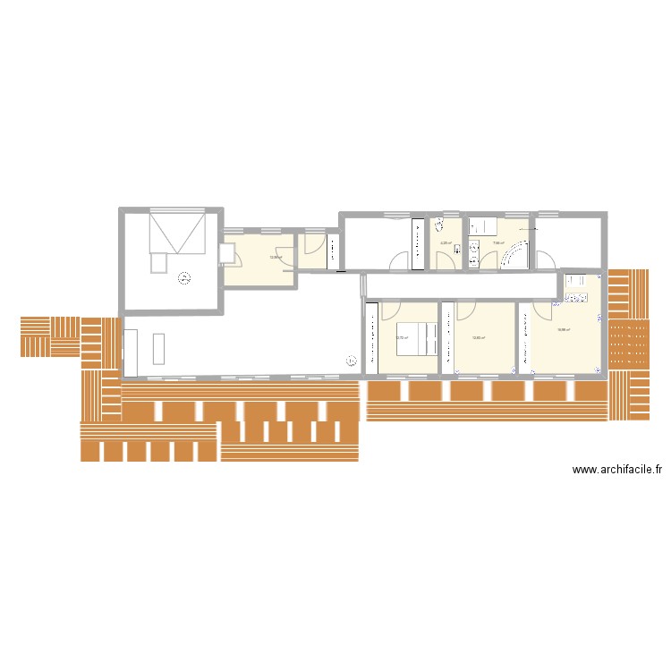 Bremoger. Plan de 6 pièces et 67 m2