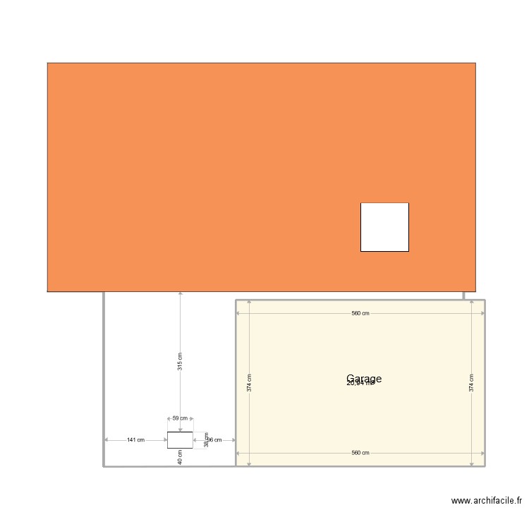 Facade SUD EST GARAGE TOIT. Plan de 0 pièce et 0 m2