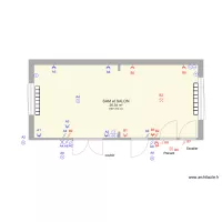 Maison Emmanuel Salon et SAM plan &eacute;l&eacute;ctrique