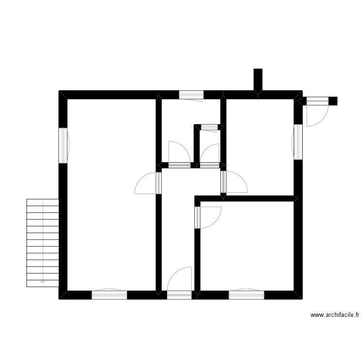 MIGLIORELLI RDC. Plan de 6 pièces et 56 m2