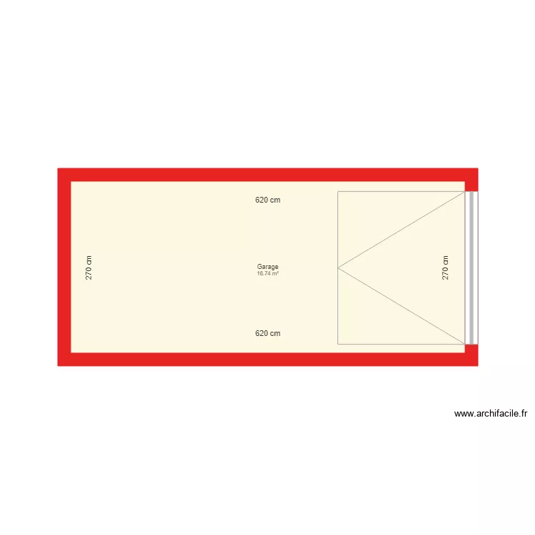 BI 1871 garage c&ocirc;t&eacute;. Plan de 