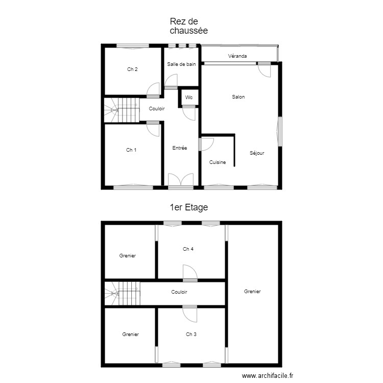 Croquis Drulingen RDCH Etage. Plan de 0 pièce et 0 m2