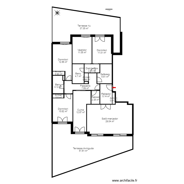 ED RIERA BLOC A 1 2 SANT JULIA. Plan de 