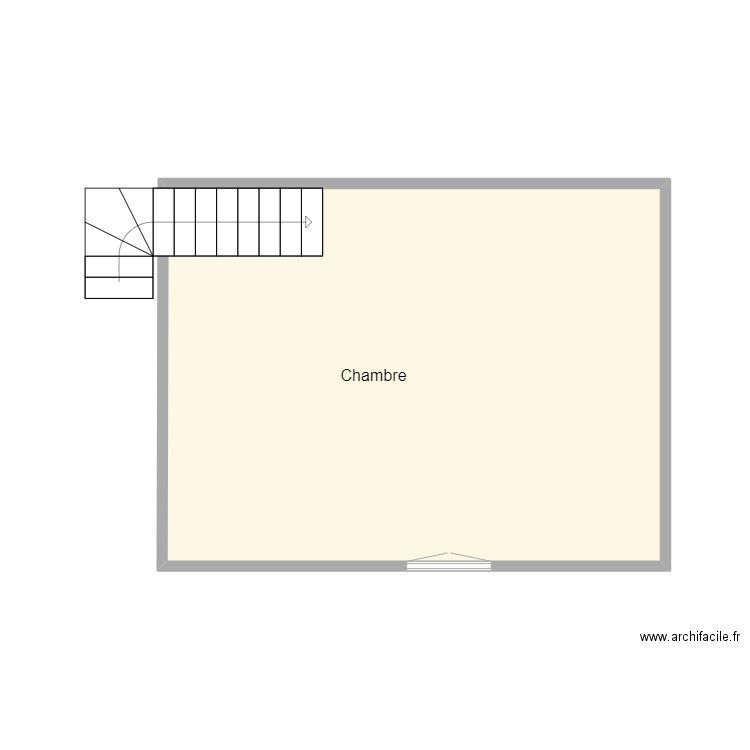 BOULAY Etage. Plan de 1 pièce et 26 m2