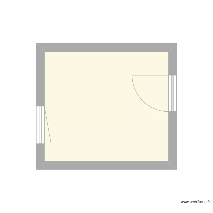 Chambre du b&eacute;b&eacute;. Plan de 1  et 8 m²