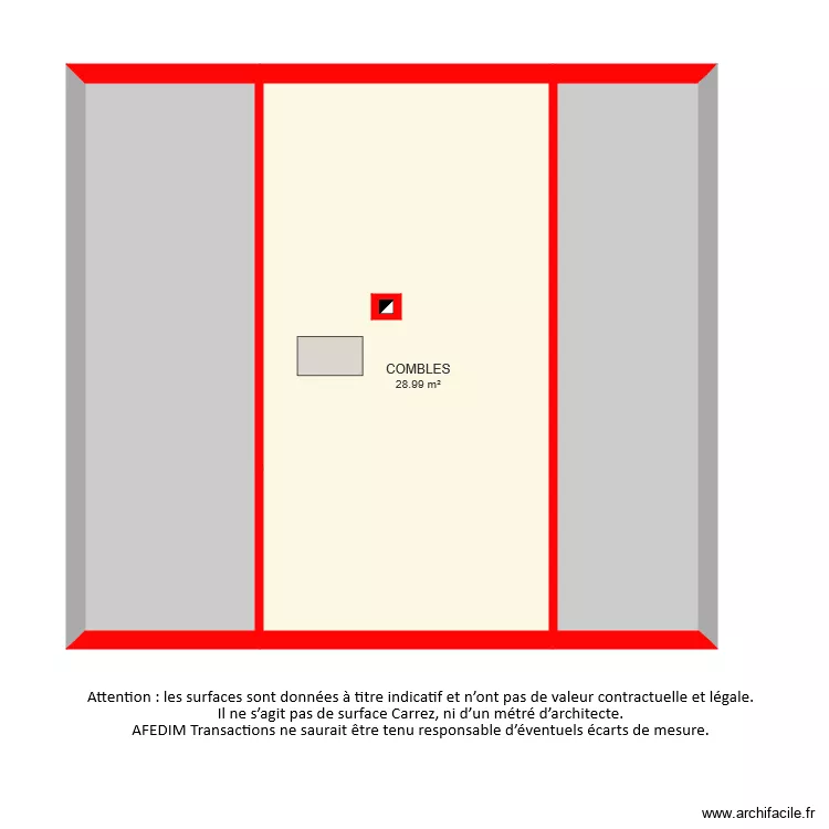 BI 4776 comble . Plan de 