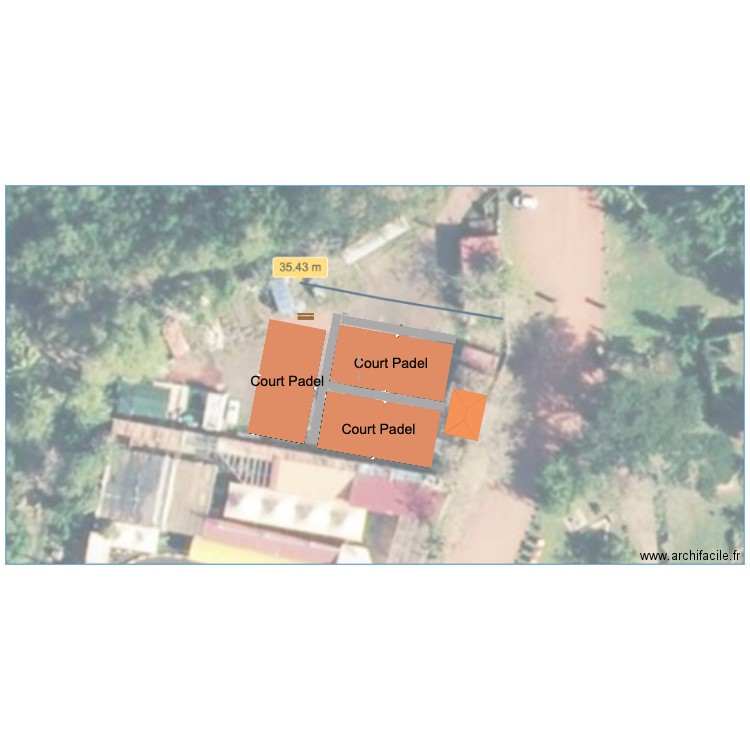 Padel Poterie V1. Plan de 0 pièce et 0 m2