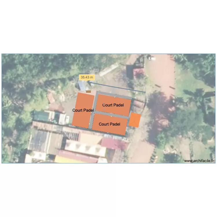 Padel Poterie V1. Plan de 