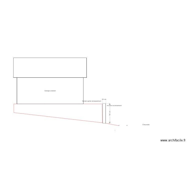 DP3 coupe terrain aprèsV2. Plan de 0 pièce et 0 m2