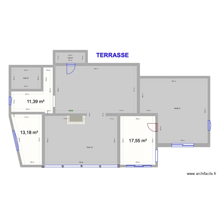 Terrasse CHAPPE. Plan de 7 pièces et 167 m2