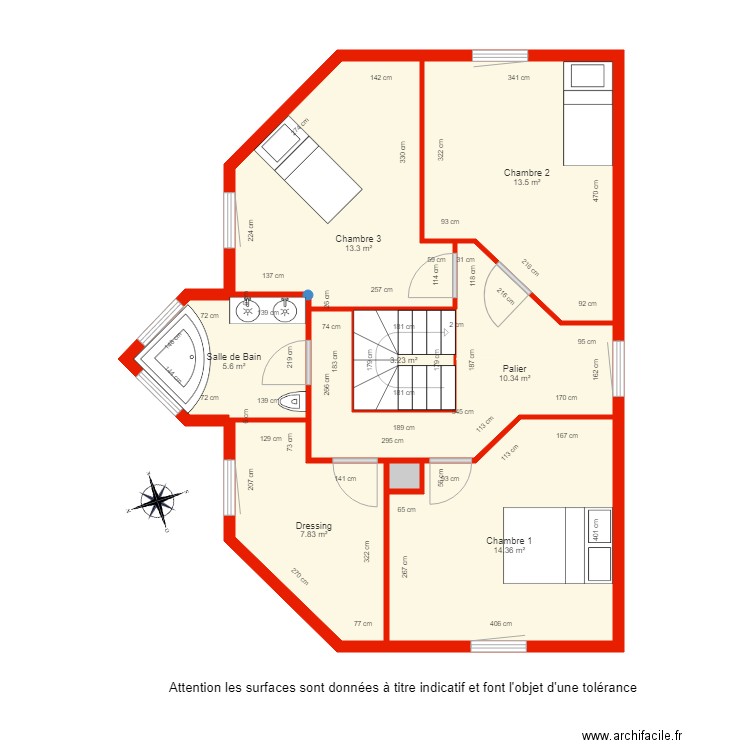 BI 2377 étage côté. Plan de 0 pièce et 0 m2