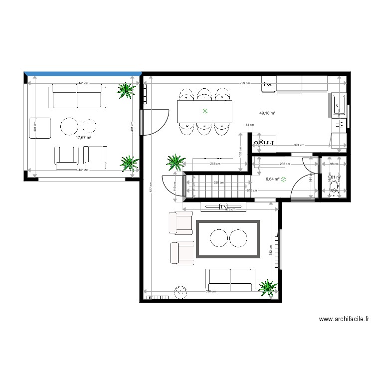 KAREN MAISON MAITRE B. Plan de 4 pièces et 75 m2