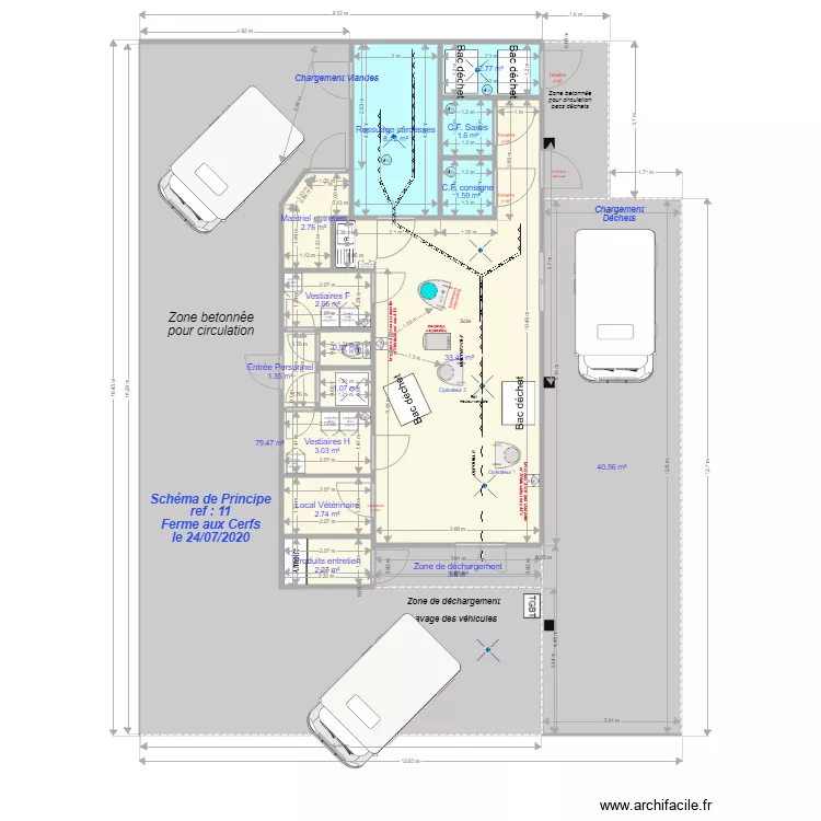 Ferme aux cerfs 011. Plan de 