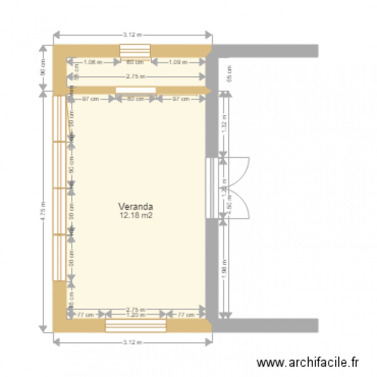 EXTENSION CHALET. Plan de 0 pièce et 0 m2