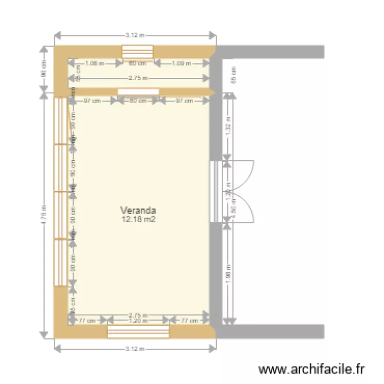 EXTENSION CHALET. Plan de 