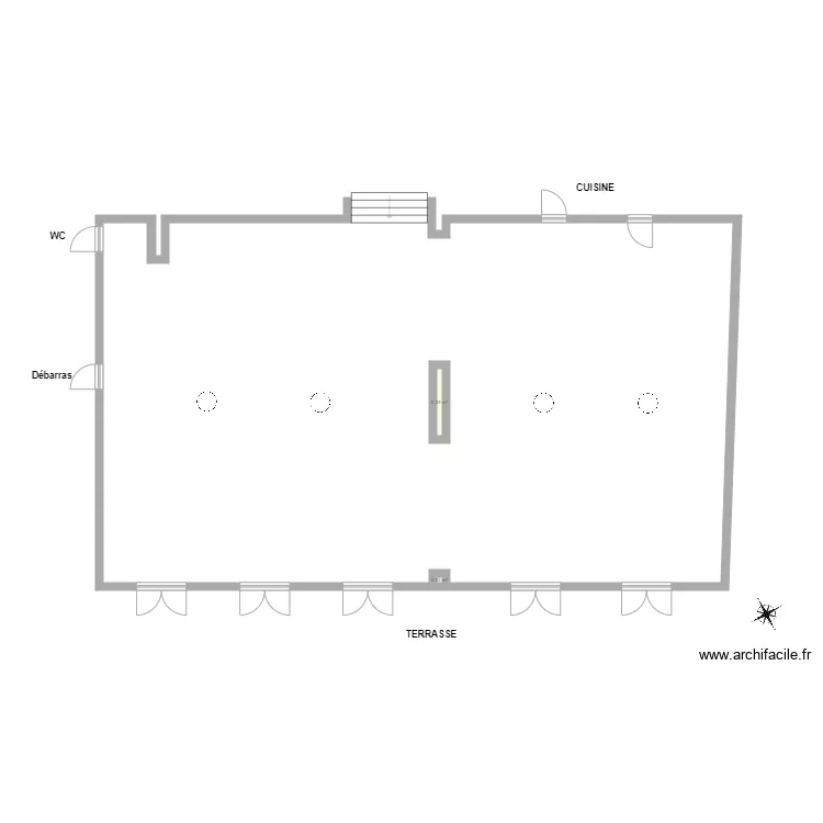 Salle Chateau Valandraud vierge. Plan de 