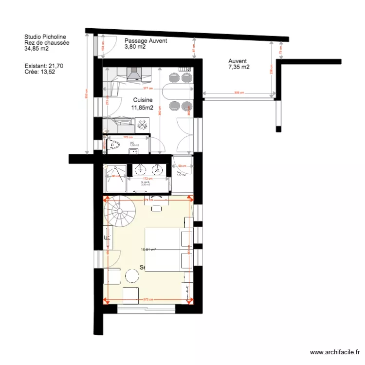 Studio Picholine Projet. Plan de 