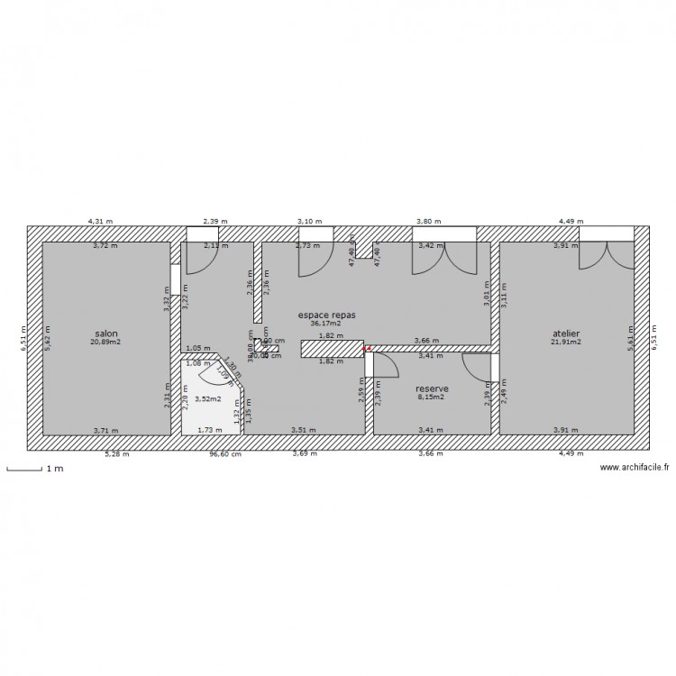 extension coin repas. Plan de 0 pièce et 0 m2