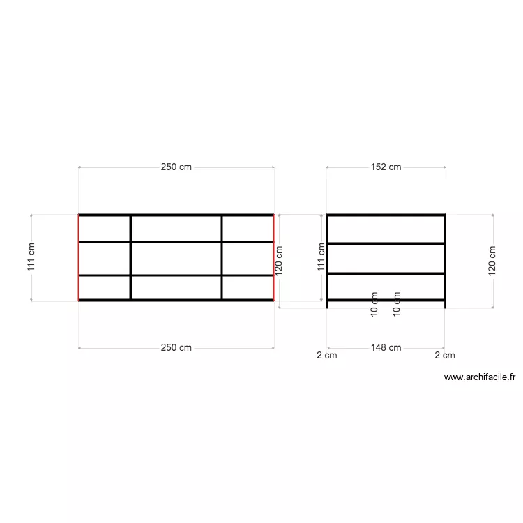 Rehausse remorque. Plan de 
