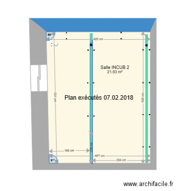 Execution INCUB 2 caniveaux. Plan de 0 pièce et 0 m2