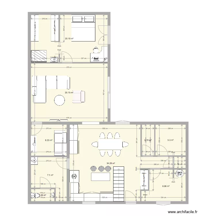 maison extension. Plan de 