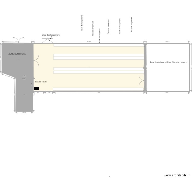 Usine villepinte nouvelle. Plan de 4 pièces et 1826 m2