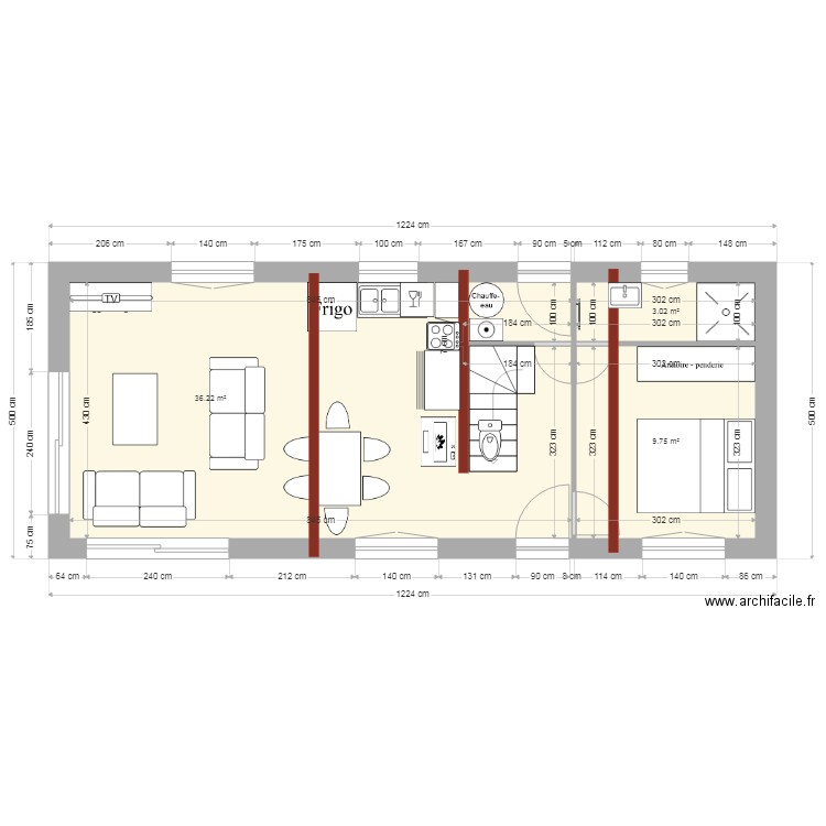 meuble houdetot 5. Plan de 0 pièce et 0 m2