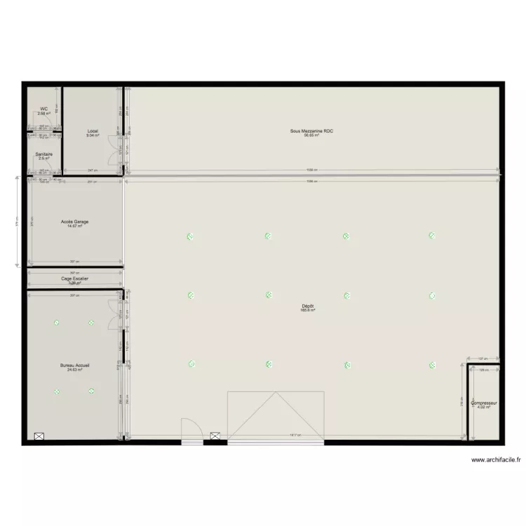 Pechbonnieu rdc &eacute;lectricit&eacute;. Plan de 